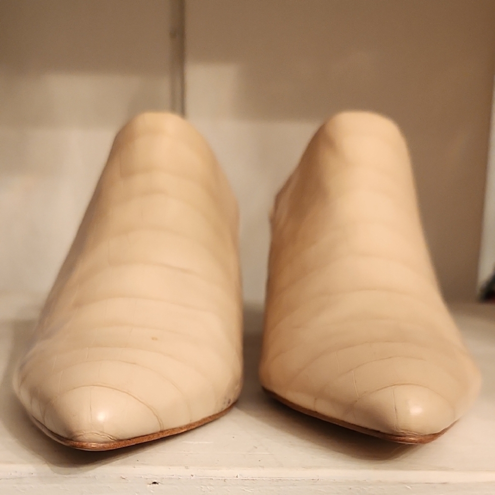 Beige Leather Women's Shoes